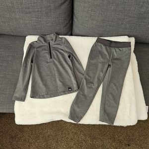 KIDS REI Co-op Midweight Base Layer Half-Zip Top and bottoms